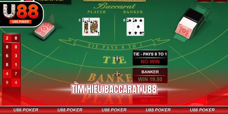 Baccarat U88 – Tựa Game Casino Hoàn Tiền Cực Ưu Đãi Tìm hiểu Baccarat U88